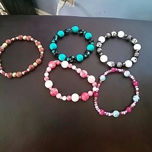 Homemade beaded bracelets